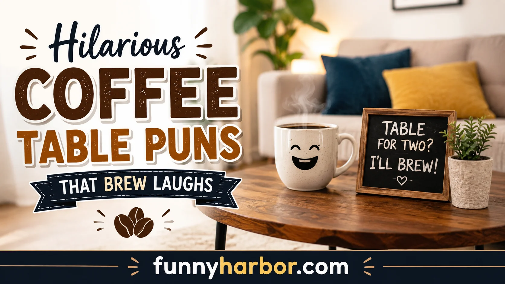 Hilarious Coffee Table Puns That Brew Laughs